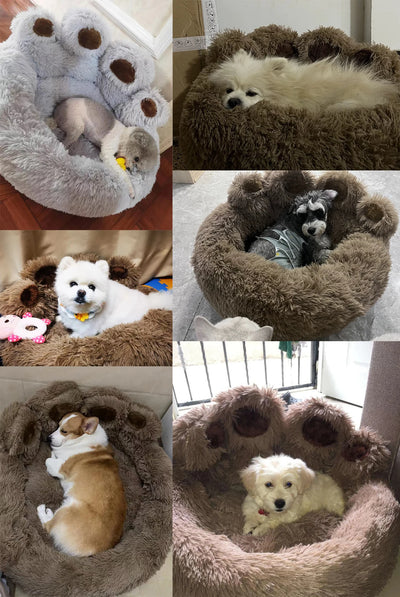 Fluffy Plush Kennel Large Dogs Beds