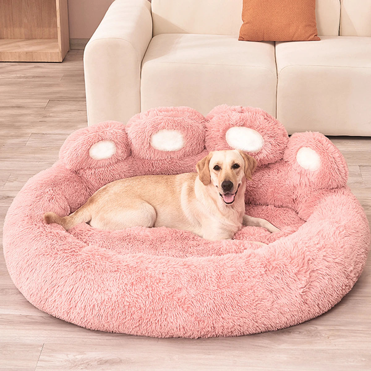 Fluffy Plush Kennel Large Dogs Beds