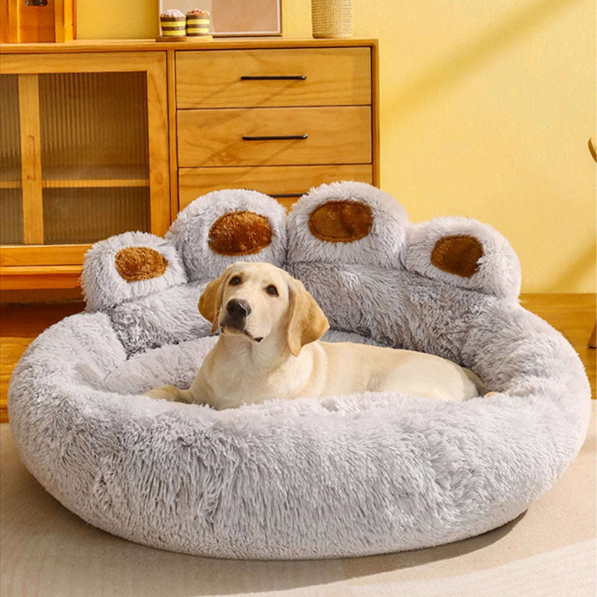 Fluffy Plush Kennel Large Dogs Beds