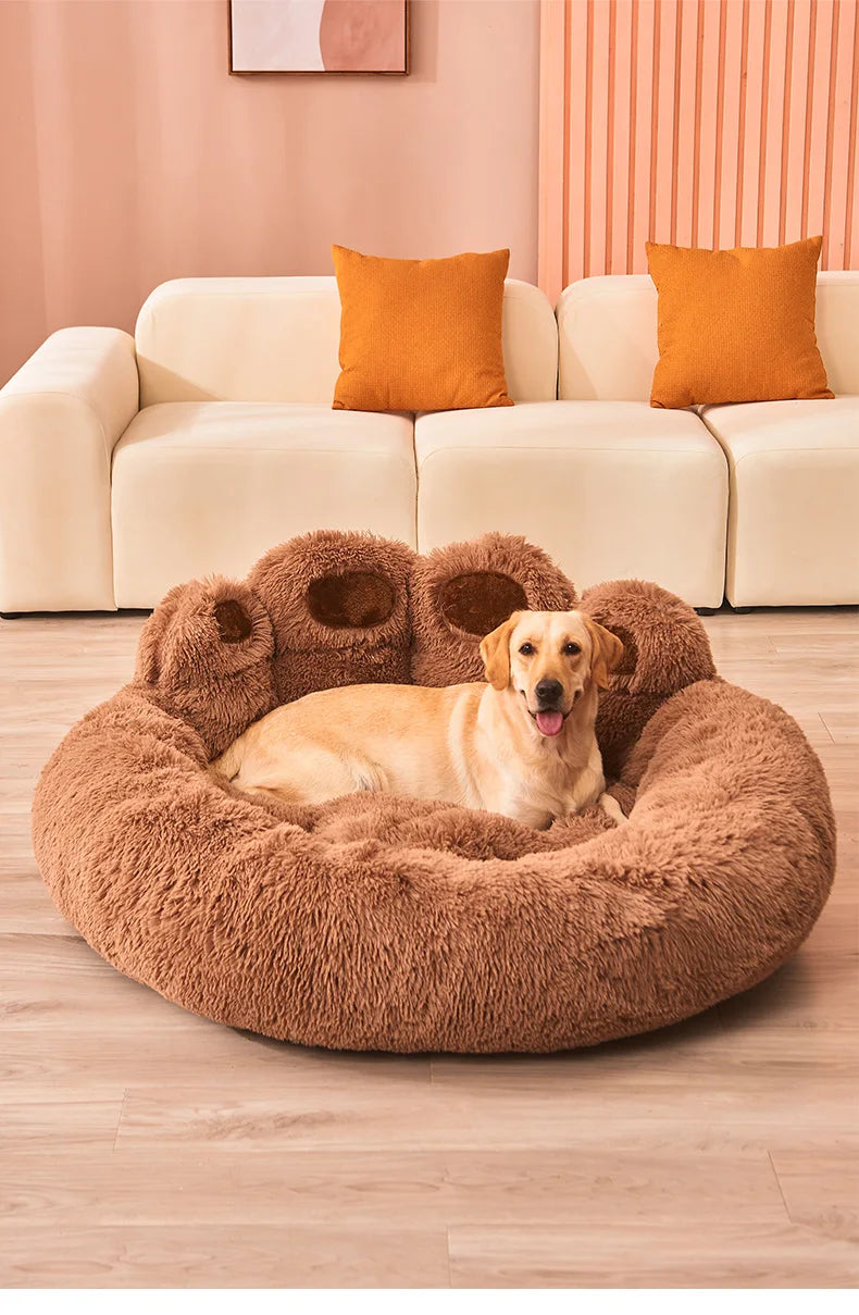 Fluffy Plush Kennel Large Dogs Beds